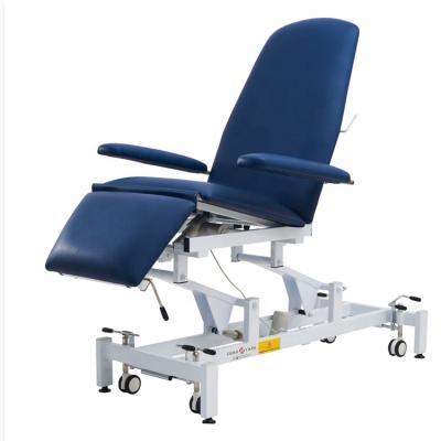 China Modern clinic hospital hospital physiotherapy table bed blood dialysis phlebotomy collection electric treatment chair for sale