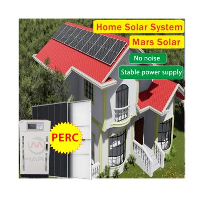 China Home On Grid Type Home Use Solar Power System 10kw 30kw Energy Lithium Ion Batteries Solar Roof Mounting Panel System for sale