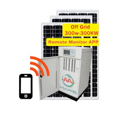 China Home 10KW 40KW 100KW Off Grid Solar Energy Power Inverter System For 100~200kw/h Per Day for sale