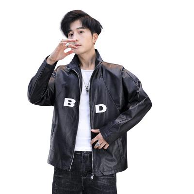 China Best Product Winter Men QUICK DRY Hot Selling Jackets Leather Letter Print Leather Youth Jacket for sale