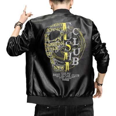 China High Quality QUICK DRY Custom Design Front Welt Pocket Mens Embossed Leather Zipper Jacket Mens Leather Jacket for sale