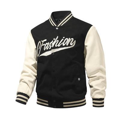 China Breathable college style youth embroidery fashion crop baseball varsity jacket outwear coat baseball wholesale windproof jackets for sale