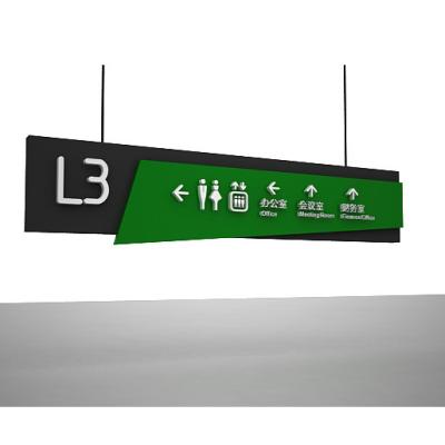 China Shops custom signage light box outdoor modern wayfinding aluminum street signpost for sale