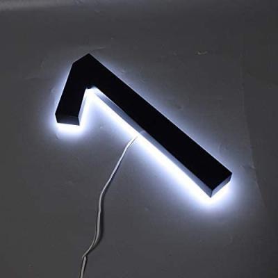 China Customized Exterior Wholesale Modern Door Number House House Number Customs Lead Backlit Luminous Stainless Steel House Door Numbers for sale