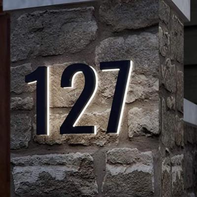 China Customized Hotel Decorative House Number Structure Metal Firm Hotel Door Number for sale