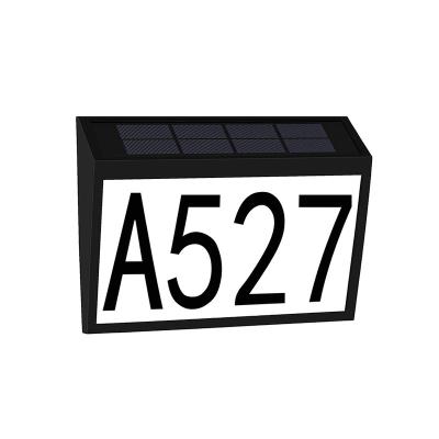 China Modern Custom Solar Powered Outdoor Waterproof Outdoor Solar Powered Door Track Start Light House Numbers for sale