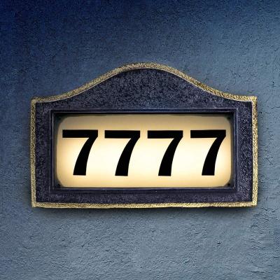 China Modern Custom Light Solar Sign Led Solar Address Light Sign House Hotel Address Plaque House Number for sale