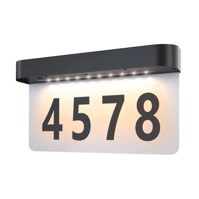 China Modern Customized Cut Led Backlit Illuminated Stainless Steel House Door Numbers for sale