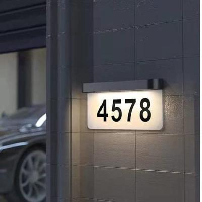 China Modern Hotel Room Number Sign Metal House Door Sign Metal Led Number Sign for sale