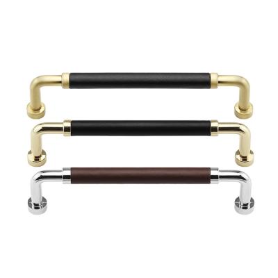 China Craftsman Kingslam Soft Genuine Leather Handle Pull Handles For Cabinets Pulls And Handles For Cabinets 5