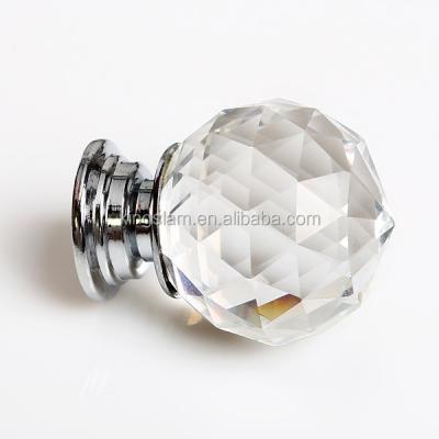 China 30mm contemporary colorful crystal ball door knobs for sideboard for sale