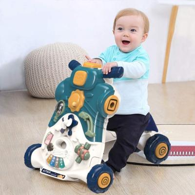 China 2021 AMAZONE Plastic Top Selling Electric Baby Toy Musical Activity Trolley Walker Toy with Sounds and Music for sale