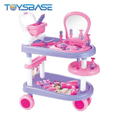 China Plastic Kids Pretend Doctor Playset Set Cart Kit Pink Plastic Doctor Game Play Set for sale