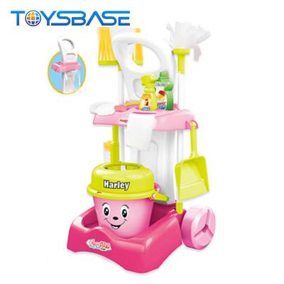 China High Quality Plastic Girl Pretend Houses Kit Plastic Cleaning Toy Play Set for sale