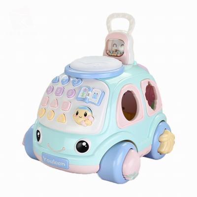 China New Cartoon Car Shape Unique Cartoon Car Shape Mobile Baby Musical Toy Plastic Smart Phone Toys For Children for sale