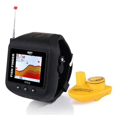 China ABS Russian direct selling watch radio color screen sonar fish finder type/version sonar clock with RU EN user manual for sale