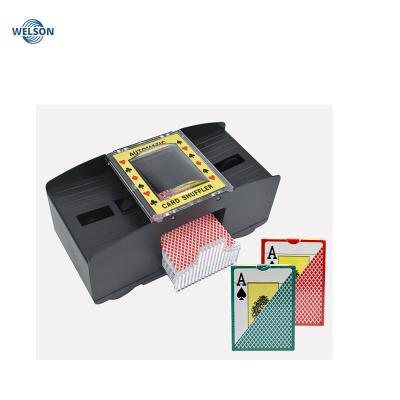 China Automatic Card Shuffler Metal Poker Electronic Poker Card Shuffling Machine Battery Operated Card Game Tool for sale