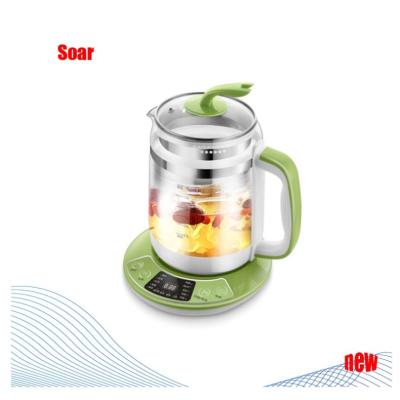 China 360 Degree Rotation Low Home Use Health Pot Glass Health Automatic Multifunctional Electric Cooking Pot for sale