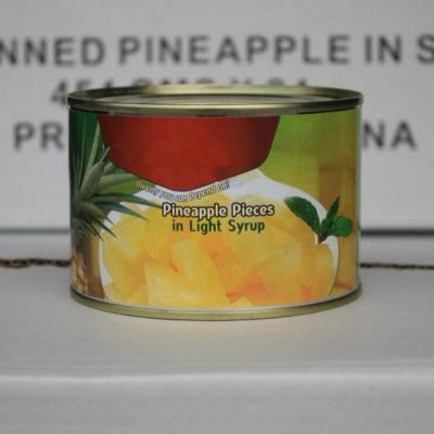 China Best wholesale price canned canned pineapple in syrup slices candy bar chunk a10 for sale