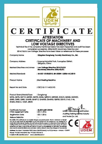 CE - Qingdao Dongheng Foundry Machinery Co., Ltd.