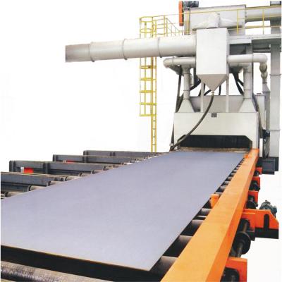 China H-Beams Abrasive Antirust Polishing Dust Collect Roller Conveyor Steel Plate Shot Blasting Machine with Pretreatment Painting Line for sale