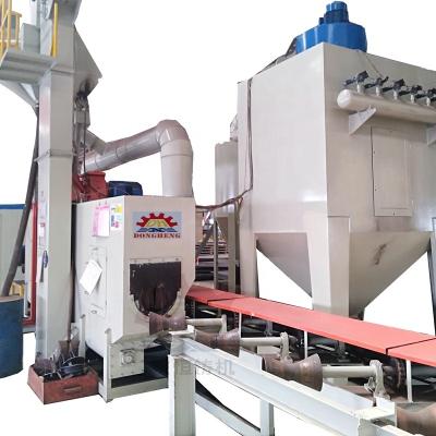 China Building Material Shops Chinese Suppliers PLC Automatic V Shape Steel Pipe Shot Blasting Machine, Pipe Sandblasting for sale