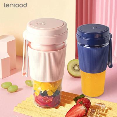 China Car Lenrood Juicer Blender 300ML Mini LRC-09 Portable Blender Refillable Juicer Smoothie Milkshake Juicer for sale