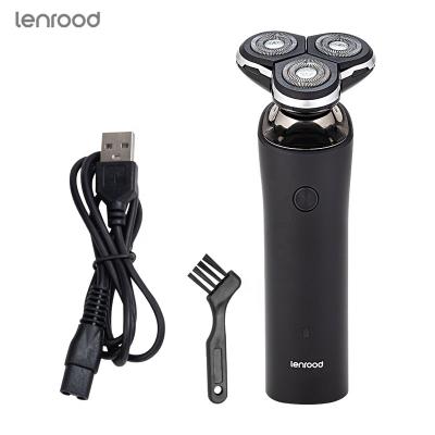 China Newcomer Triple LR-600 IPX6 USB 4D Rechargeable Lenrood Electric Shaver Floating Wet & Dry Dual Use Men's Electric Shavers for sale