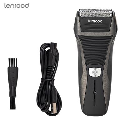 China Wholesale LR-602 Rechargeable Twin Blade Lenrood Blade Hair Shaving Machine Rechargeable Cordless Electric Shaver Razor For Men for sale