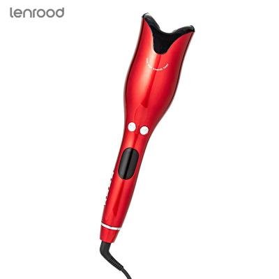 China Lenrood Hair Curling Iron New Design LRJ-1023 Double Insulated Automatic Ceramic Rotating Hair Curler Curling Iron for sale