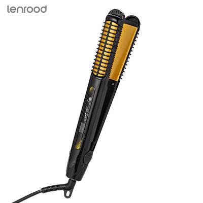 China Lenrood Hair Straightener LR-3227 Hotel Wide Flat Plate Display Ceramic Fast Heating Iron Salon Household Hair Straightener for sale