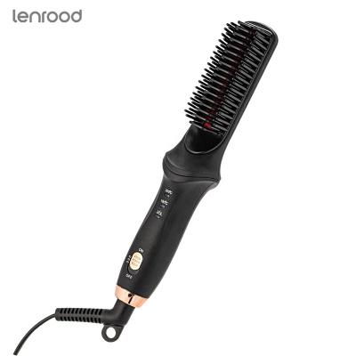 China Lenrood Hair Straightener Brush Factory Price Comb Tooth High Power Hair Straightener Hot Nondisposable Fast Heating Comb Anti LR-510 for sale