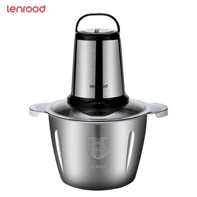 China Lenrood Meat Chopper 200W Electric Hot Selling Stainless Steel Chopper For Home Use Detachable Blades Household LR-0052 2L for sale