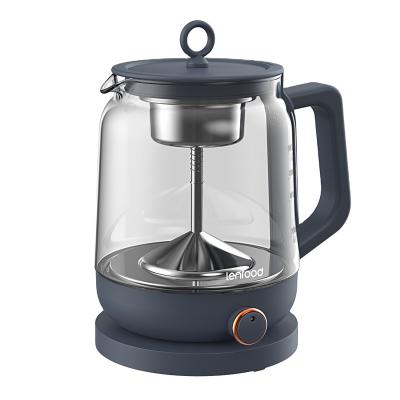 China 360 Degree Base Lenrood 1L 700W Rotation Electric Tea Kettle With Dual (LR101) New Tea-brewing Method Hotel Portable Tea Boiling Electric Kettler for sale