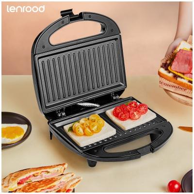 China LENROOD Household Sandwich Maker LR-ABS05 Double Sided Heating Sandwich Maker Plug-in Non-Stick Convenient Durable Machine for sale