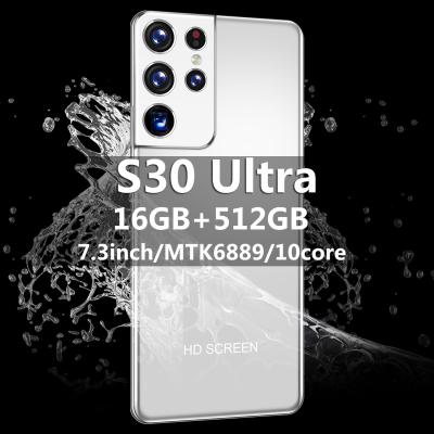 China Hot Selling S30+ 16GB+512GB 7.3 Inch Full Display Android Mobile Cells Smart Phone Quick Charge for sale