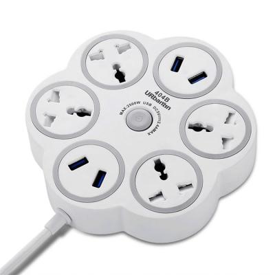 China New Technology Flame Retardant Overload Protection Multi Strip Power Outlet ABS 3 Socket Outlet Surge Protector for sale