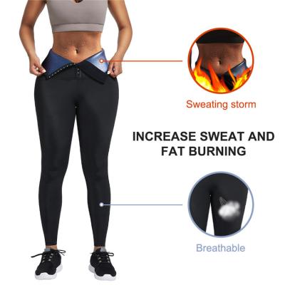 China Hot Sweat Trainer Corset Fitness Antibacterial High Body Control Tummy Waist Shaper Sauna Shorts Waist Trainer Leggings for sale