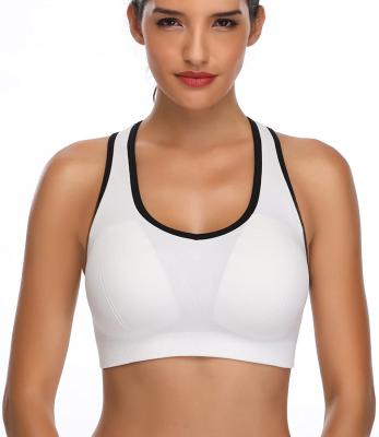 China Wholesale High Quality Antibacterial Yoga Bra Running Fitness Padded Strappy CropTop Yoga Sports Bra For Women for sale