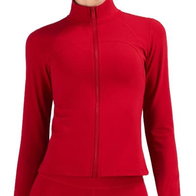 China Antibacterial Custom Sports Gym Yoga Wear Set Women Zip Up Fitness Jacket for sale