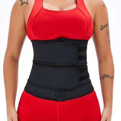 China Wholesale Custom Made Antibacterial Logo For Lady Double Strap Trainers Compression Belt Latex Waist Trainer For Women for sale