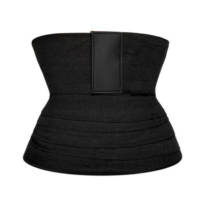 China Good Quality Antibacterial Factory Directly Sweat Belly Trimmer Belt Wrap Waist Trainer Corset With Drop Shipping Services for sale