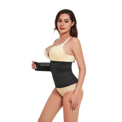 China Custom Logo Antibacterial Waist Trainer Tummy Control Waist Trimmer Belly Wrap Antibacterial Dropshipping Latex Body Wrap for sale