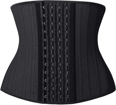 China Best Selling Antibacterial Latex Women Cincher 9 Bone Waist Trainer Corset Body Shaper Trimmer Steel Belt From Amazon for sale