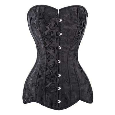 China Vintage Antibacterial Top Bustier Underboob Corset Body Underbust Jumpsuit Waist Trainer Shaper For Women for sale