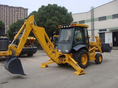 China Trator com carregador da parte frontal e Backhoe, Backhoe pesado do equipamento do poder 70KW à venda