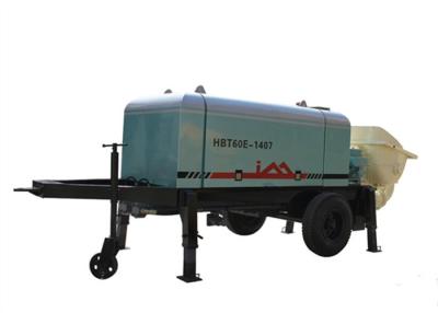 China Trailer Electric Concrete Pump , 6.7Mpa Pressure 60m3 / h Concrete Pump Truck Rental for sale