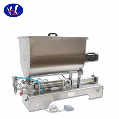 China Chocolate Pneumatic Single Head Heating Ketchup Chilli Butter Peanut Sauce Pasta Tube Mixing Bottle Filling Machine Food Price YZH for sale