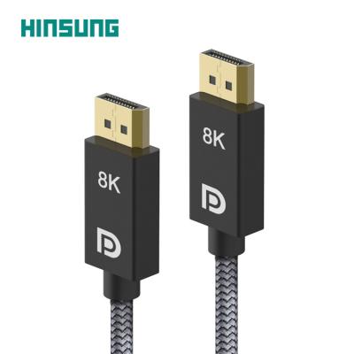 China New Products 6.6ft 32.4Gbps 8K COMPUTER DP to DP DisplayPort 1.4 Cable for sale