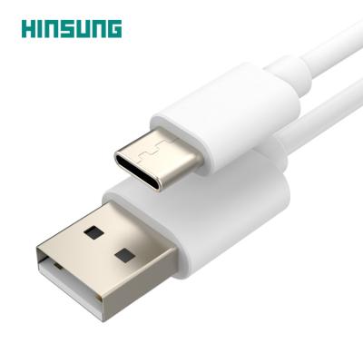 China 3A For Android Mobile Phone 3A 1m PVC Jacket Fast Charging White USB Am To Type-C Data CM Cable Accept OEM for sale